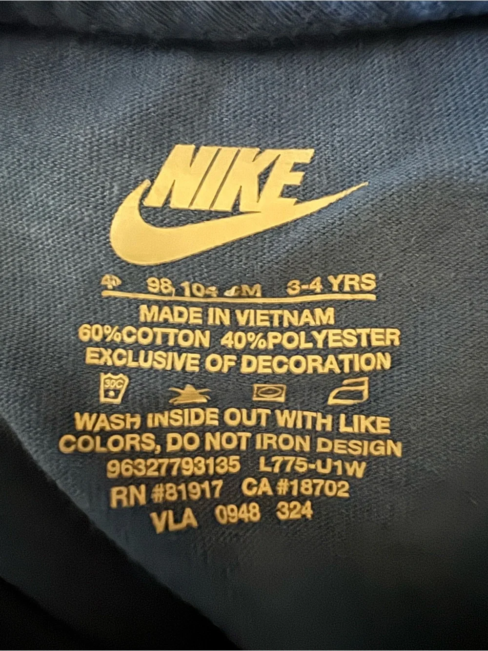Nike Boys' Blue Logo Graphic Tee